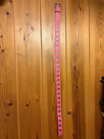 핑크 별 모양 스터드 벨트