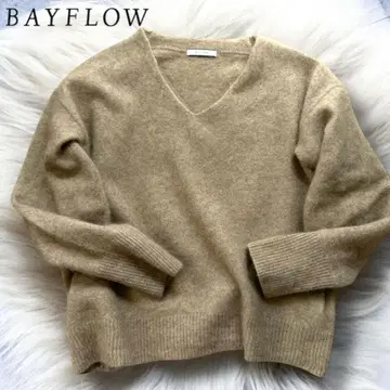 [컨디션 최상] 베이플로우 BAYFLOW 포근한 라쿤 v넥 니트 울