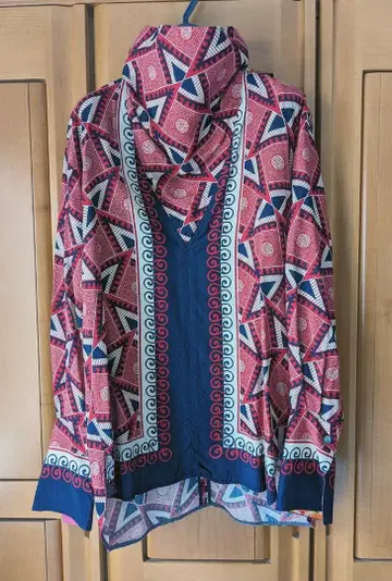 와이즈 핑크 Y's PINK 패턴 블라우스 used