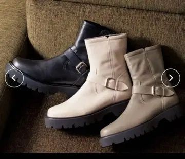 히미코 [발수] 트랙 밑창/ 엔지니어 부츠 블랙