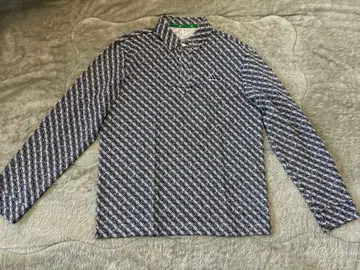 adidas 남성용 골프 모노그램 긴팔 버튼다운 셔츠