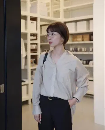 basement online 린넨 블렌드 셔츠