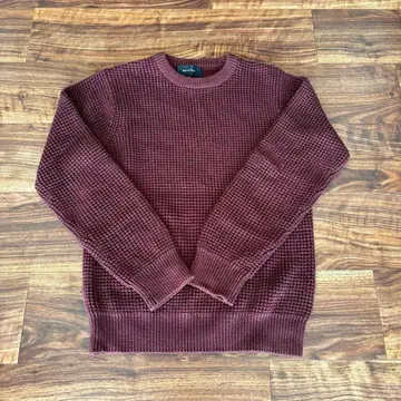 남성용 니트 적갈색