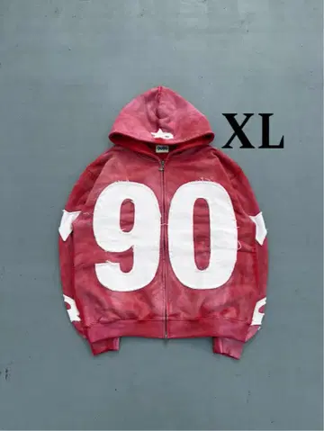 9090 Numbering With Star Logo Zip Hoodie