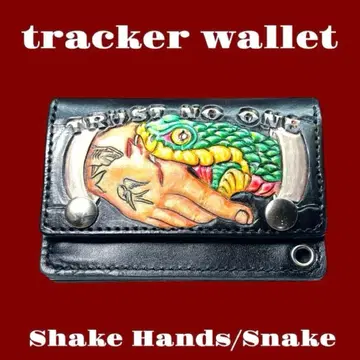 카빙 트래커 지갑 아메토라 Shake Hands BLACK
