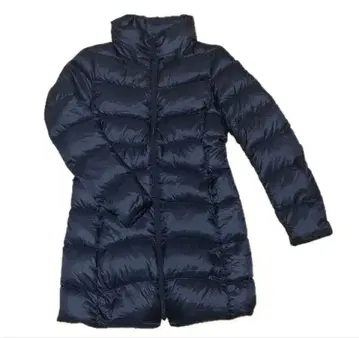 컨디션 최상 유니클로 UNIQLO 울트라 라이트 다운 코트 하이넥 블랙