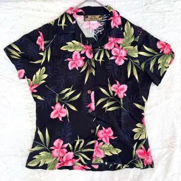 TWO PALMS 투 팜스 알로하 셔츠 블랙 XS