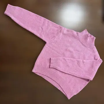 [ 새상품급 ] Ungrid 언그리드 핑크 하이넥 오버 스웨터 프리