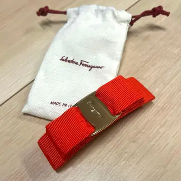 Salvatore Ferragamo 오렌지 리본 머리핀