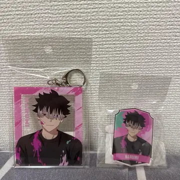 괴수8호 페인트 스타일 나루미 겐 BIG 아크릴 키링+아크릴 배지
