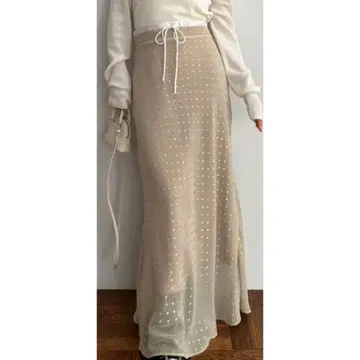 미라 오웬 스커트 베이지 xs s