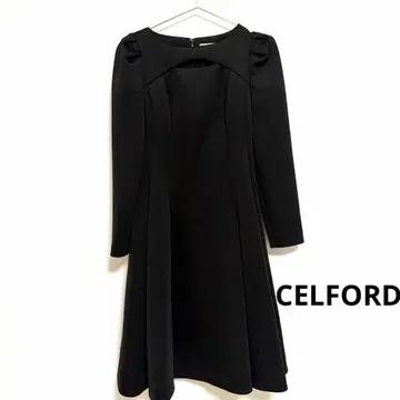 셀포드 블랙 긴팔 원피스 플레어 36