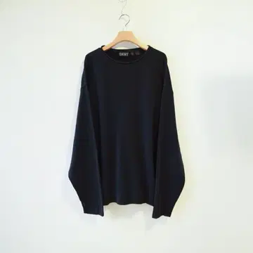 90s DKNY 다나카란 롤넥 블랙 코튼 니트 스웨터