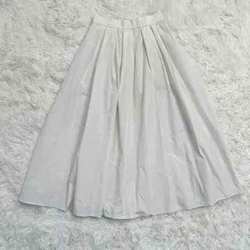 IENA 이에나 25SS 타프타 플레어 스커트 화이트