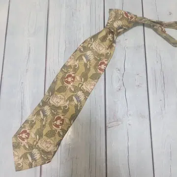 ROYAL LUI 꽃 패턴 넥타이 그린 계열