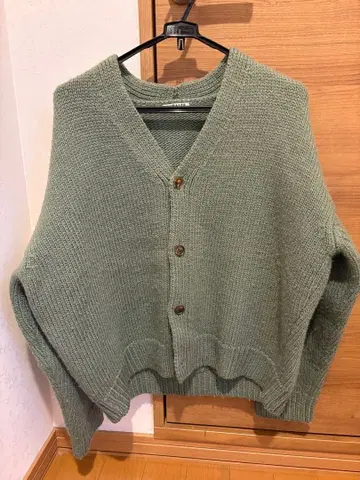 [ 요시자와 료/사카구치 켄타로 착용 ] AURALEE 빅 가디건 그린