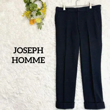[조셉옴므] 남성용 슬랙스 울 혼방 네이비 따뜻한 크롭 기장