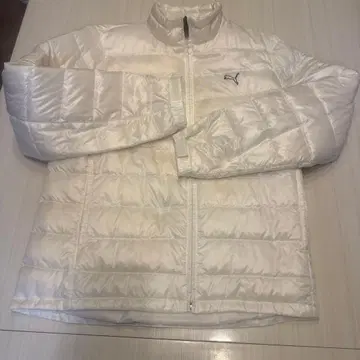 PUMA 화이트 퀼팅 자켓