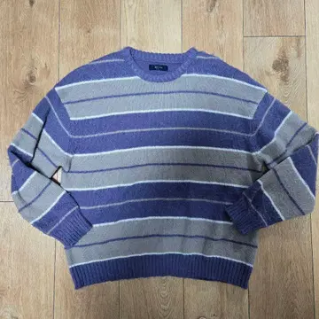 y2k 니트 스웨터 퍼플 엘르 로제트 L