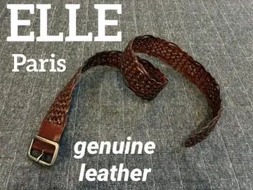 ELLE paris 브라운 가죽 뜨개질 메쉬 벨트 새상품급