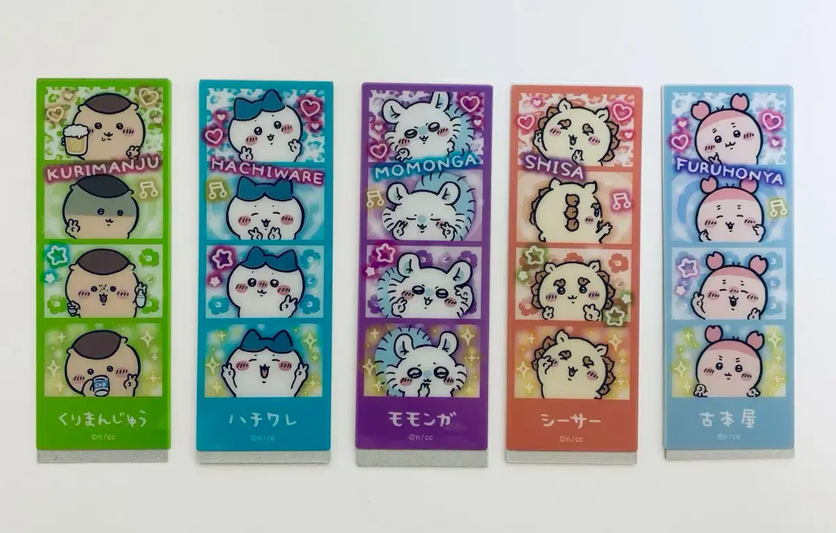 Chiikawa Munjakgwi 4 cut photo bookmark Kurimanju Hachiware Shisa Kani