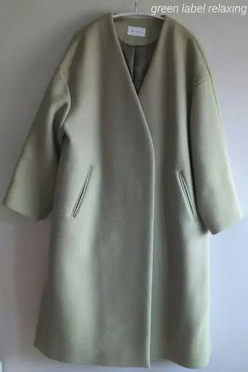 [그린 라벨 릴랙싱] 여성용 울 노카라 코트