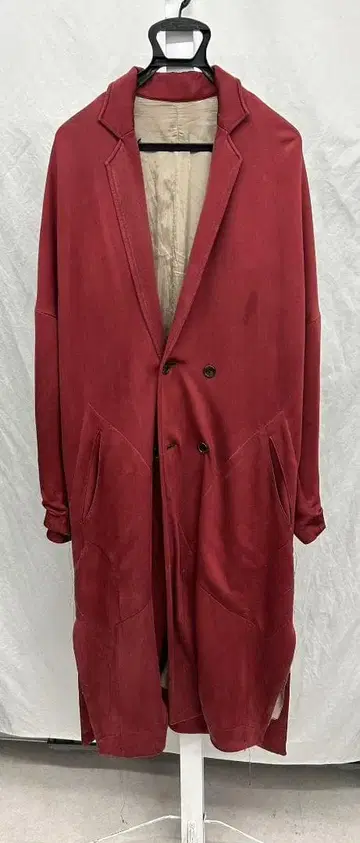 sulvam 빨간색 더블 브레스트 코트