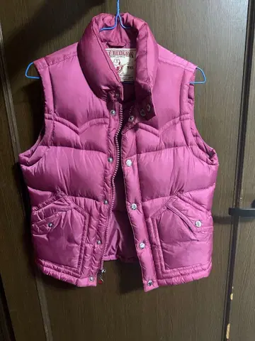 핑크 다운 베스트 남성용