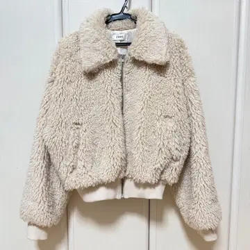 EVRIS 보아 자켓 블루종 아우터 아이보리