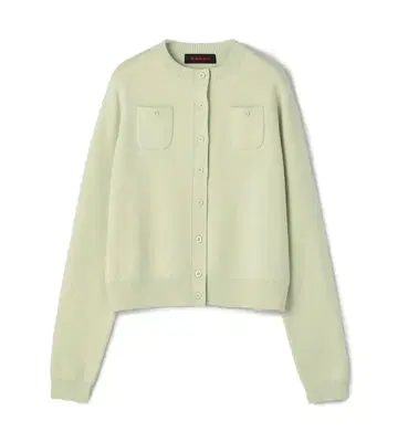 CABaN 코튼 캐시미어 크루넥 가디건 라이트 그린