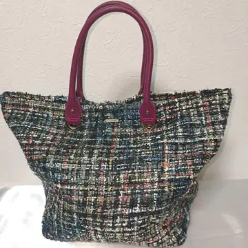 크리에이티브 트위드 토트백 멀티 컬러 핸들