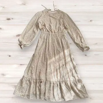 마제스틱 레곤 플라워 프린트 긴팔 롱 원피스 M 사이즈