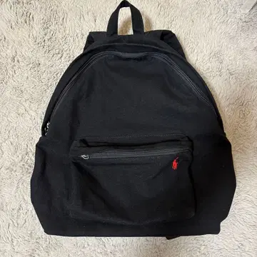 폴로 로고 블랙 백팩