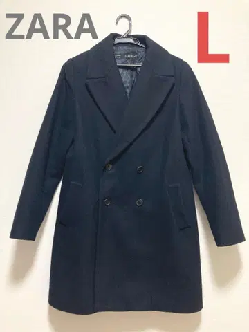 ZARA BASIC 피 코트 네이비 L