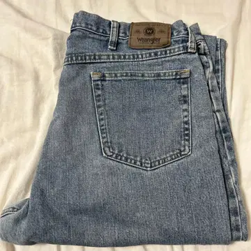 Wrangler 옅은 파랑 스트레이트 데님