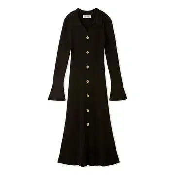 릴리 브라운 프론트 버튼 리브 니트 원피스