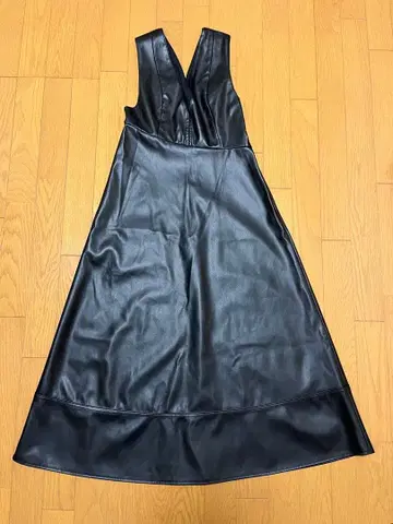 슬리브리스 블랙 롱 원피스 S