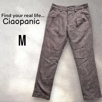 차오패닉 트위드 팬츠 체크 가을 컬러 시크 울 혼방 M