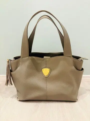 ATAO 그레이 가죽 토트백