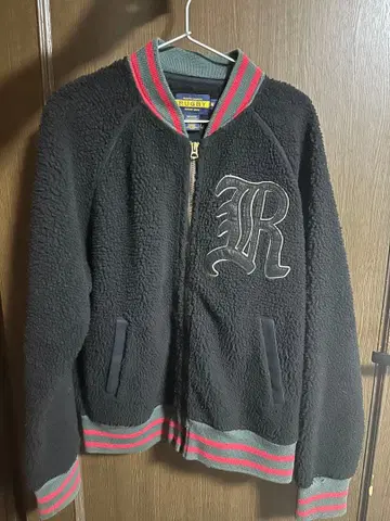 보아 자켓 R 자수 블랙