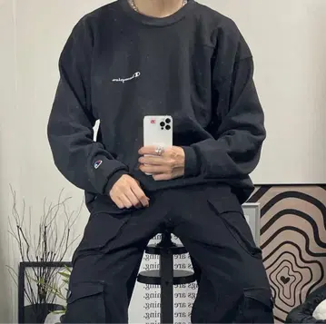 챔피온 맨투맨 오버 사이즈 y2k 페이드 grunge