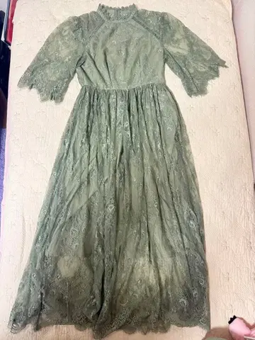 GIRL 그린 레이스 드레스 M 사이즈