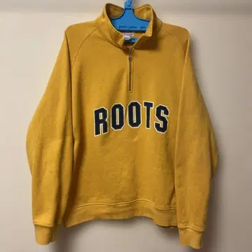 ROOTS 하프 집업 맨투맨 머스타드