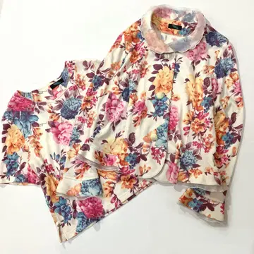 새상품급 긴자 매기 / 꽃무늬 앙상블