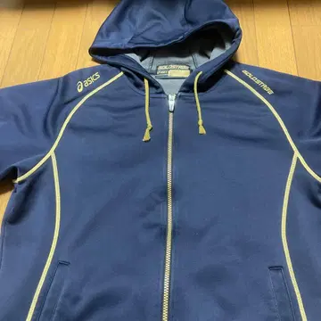 asics GOLDSTAGE 후드 부착 저지 네이비