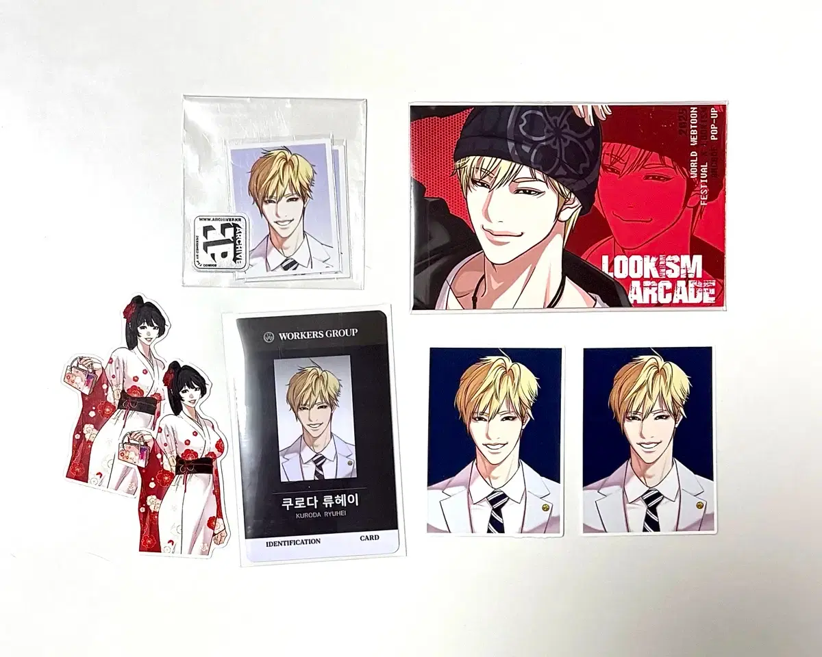 Lookism W.J.J. Kuroda Ryuhei Arcade Ticket Employee ID Photo Sticker
