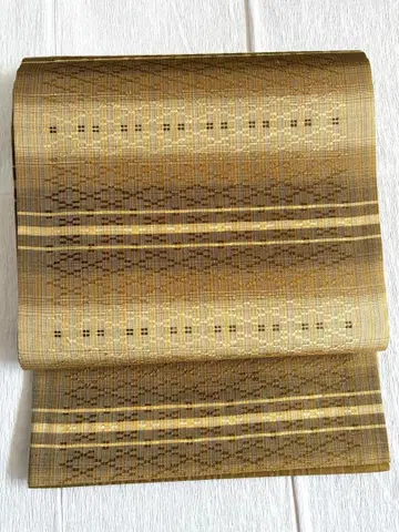 순수 실크 미사용품 전통 무늬 지 후쿠로 오비 꽃 직조 스타일