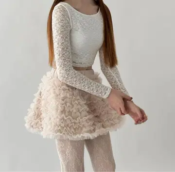 'Ballerina' 볼륨 튤 벌룬 스커트