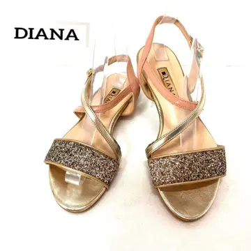 DIANA 다이애나 골드/글리터 샌들 22cm