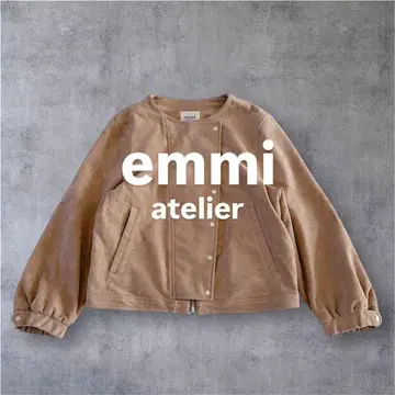 [ 새상품급 ] emmi atelier 스웨이드 라이더 노카라 자켓